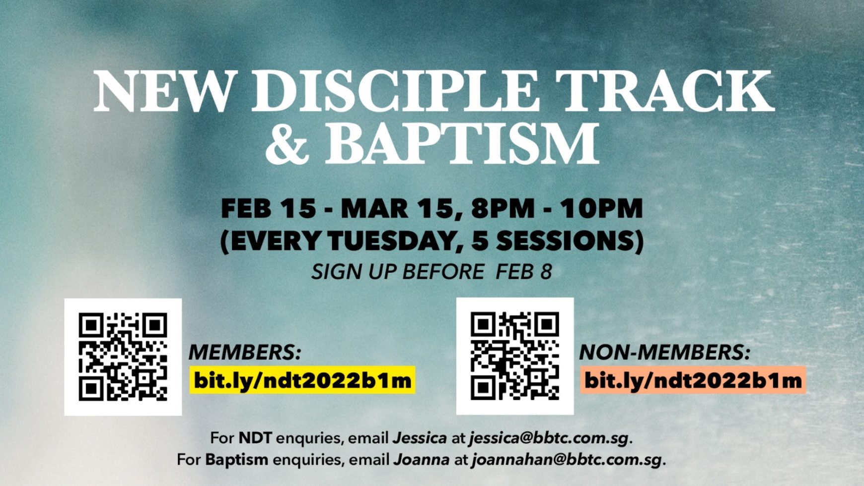 New Disciples’ Track (NDT) & Baptism